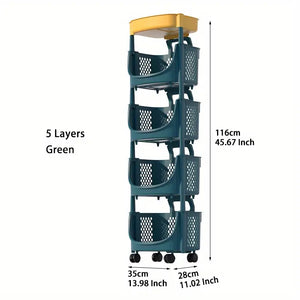 Mobile Storage Cart for Kitchen, Living Room, Bathroom