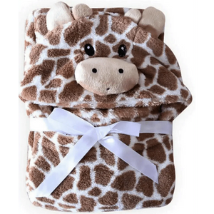 Unique Bear Shaped Baby Hooded Bathrobe Trendy Soft Baby Blanket Baby Bath Towel Cartoon Patter Towel