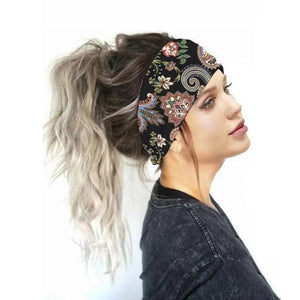 Unique Design Women's Summer Hair Bands Print Headband Stylish Cross Turban Bandanas Hair Accessories Headwrap Headwear Gift