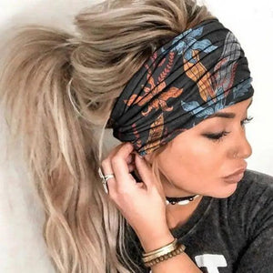 Unique Design Women's Summer Hair Bands Print Headband Stylish Cross Turban Bandanas Hair Accessories Headwrap Headwear Gift