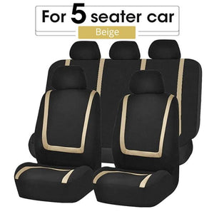 Unique Flat Cloth Car Seat Cover Detachable Headrests Solid Bench Flat Cloth Car Seat Cover Car Seat Covers Full Set Flat Cloth Full Set Car Seat Covers Front Rear Split Bench Protection Interior Accessories Universal Car Seat Cover Universal Fit for Cars
