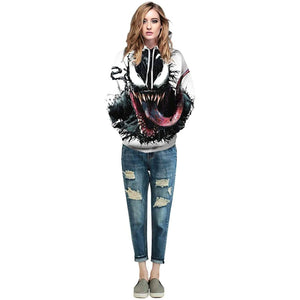 Unisex 3D Pattern Venom Printed Hoodies