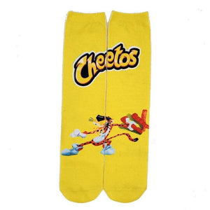 Unisex 3D Print Funny Art Socks Cotton for Lovers with Painting and Snacks Funny Socks Long Kawaii Cute and Cool Gifts for Men And Women