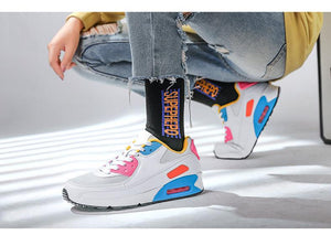 Unisex Air Cushion Sneakers Men's Colorful Casual  Fashion Jogging Sneakers Outdoor Sports Sneakers Lace Up Unisex Walk Women's Air Athletic Running Sneakers