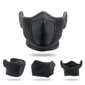 Unisex Breathable Black Half Ski Windproof Sport Mask Face Cover Ear Warmer For Winter Weather Men Running Thermal Masks Scarf Snowboard Ski Mask Neck Warmer