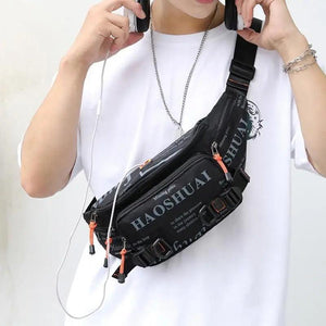 Unisex Stylish Multiple Pockets Fanny Pack Men Waist Packs Travel Adjustable Waist Band Outdoor Portable Modern Fanny Bag