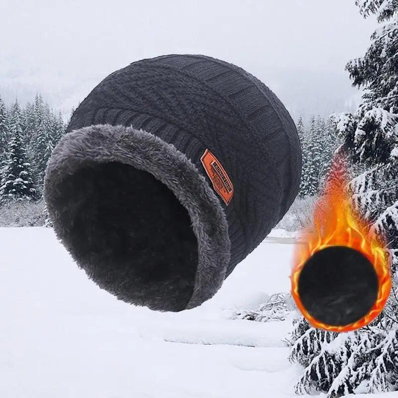 Unisex Winter Scarf Warm Beanies Breathable Hats One Size For Boys Modern Design Cap And Scarf Sets