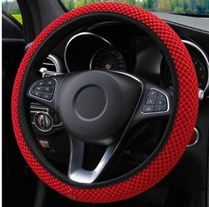 Universal Car Steering Wheel Cover Leather Car steering sleeve Car Accessories Auto Steering-Wheel covers Auto Upholstery Steering Wheel Cover Non-Slip Car Wheel Cover Protector Breathable Microfiber Universal Wheel Cover Wear-resistant Anti-slip Cover