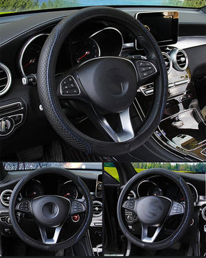 Universal Car Steering Wheel Cover Skid Proof Auto Car Steering Wheel Cover Auto Steering- Wheel Cover Microfiber Leather Viscose Breathable Anti-Slip Anti-Slip Embossing Leather Car-styling Car Accessories