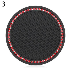 Universal Vehicle Bling Cup Holder Bling Glitter Acrylic Diamond Car Coaster PVC Travel Auto Cup Mats Insert Coaster Anti Slip Crystal Vehicle Bling Car Coasters Pink PVC Travel Auto Cup Holder Insert Coaster Anti Slip Crystal Vehicle Interior Accessories