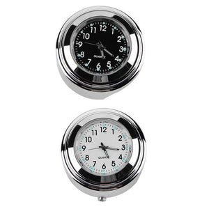Universal Waterproof 7/8 Motorcycle Bike Handlebar Mount Clock Watch Quartz Watch Motorcycle Handlebar Mount Watch Dial Clock Universal Waterproof Silver Tone Clock Aluminum Luminous Clock For Motorbike