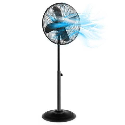 16 Inch Pedestal Standing Fan with 3 Speeds and Adjustable Height Black