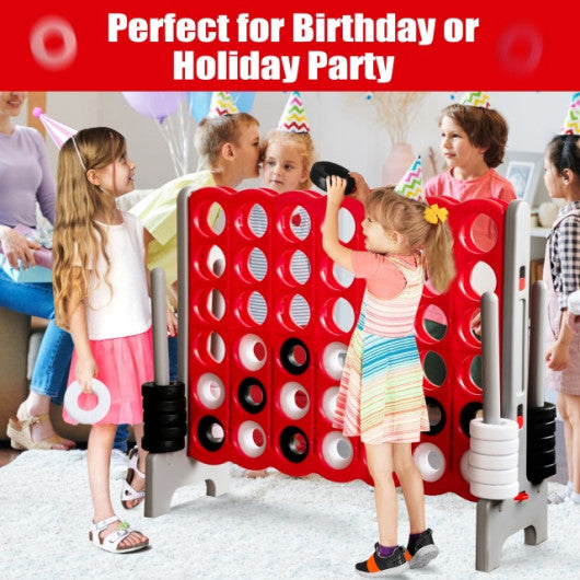 3.5 Feet Tall Jumbo 4 to Score Chess Game Set for kids and Adults Red