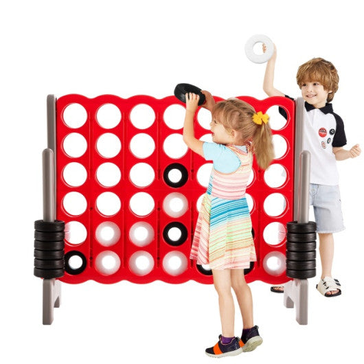 3.5 Feet Tall Jumbo 4 to Score Chess Game Set for kids and Adults Red