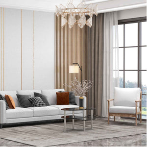 Modern Accent Chair & Tempered Glass Oval Side Coffee Table Set