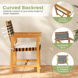 3-Piece Patio Dining Set for 4 People Farmhouse Furniture
