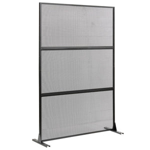 Metal Privacy Screen with Expansion Bolts and Connection Screws-Black