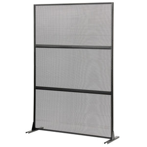 Metal Privacy Screen with Expansion Bolts and Connection Screws-Black