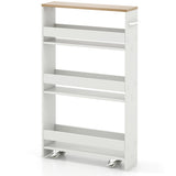 3-Piece Kitchen Furniture Set: Kitchen Island + 2 Bar Stools + Narrow Storage Cart