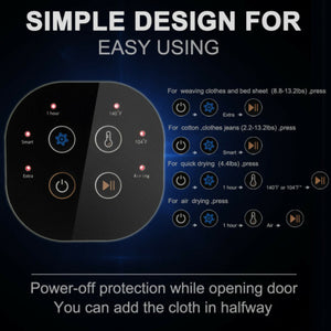 Easy Operation 1700W Electric Tumble Dryer with Simple Controls