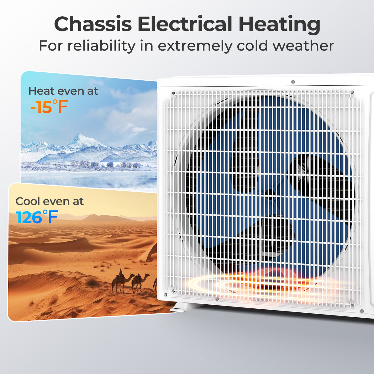 SEERXtreme Series 24000 BTU 25 SEER2 208-230V Mini Split Heat Pump Heating at -15°F WiFi Enabled