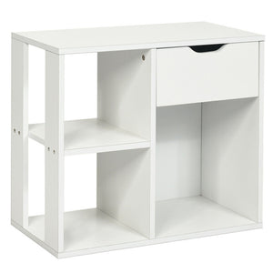 5-Piece Modern Living Room Furniture Set: Side table+Coffee table+Console table+Bookcase+Corner shelf