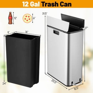 Kitchen Organization with 4-Tier Kitchen Microwave Storage Rack and Trash Can