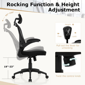 Black 48 inch Computer Desk and Ergonomic Mesh Office Chair Bundle for Home Office