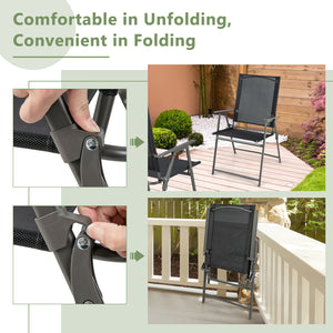 5-Piece Foldable Outdoor Dining Set for Backyard Garden Deck