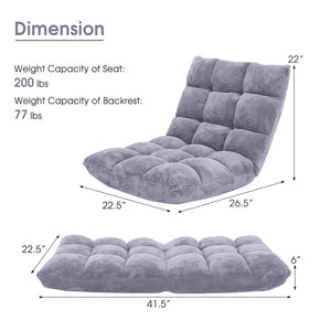14-Position Adjustable Floor Chair & C-Shaped End Table Set