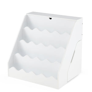 2-In-1 Kids Bookshelf & Toy Storage Organizer-White