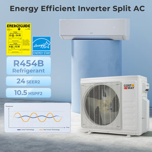 X-Pro 27000 BTU 3 Zone 24 SEER2 Mini Split AC with Heat Pump-9K + 12K + 12K