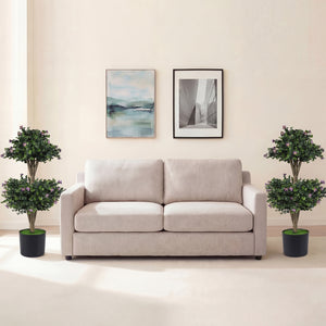 Set of 2 Faux Bush Plant with 41 Blossoms for Home