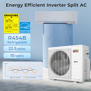 X-Pro 35000 BTU 3 Zone 22.5 SEER2 Mini Split AC with Heat Pump-9K + 9K + 24K
