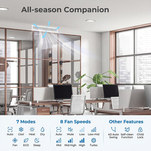 X-Pro 35000 BTU 2 Zone 22.5 SEER2 Concealed Ducted Mini Split AC-12K + 18K