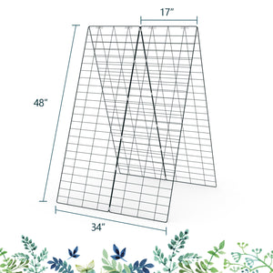 A-Frame Garden Trellis for Climbing Plant with Ground Stake and Cable Tie-Green