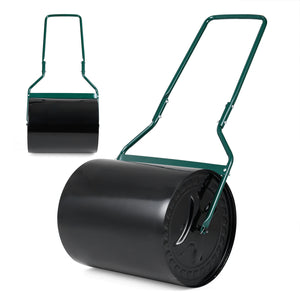Lawn Roller 16 Gallon Water/Sand Filled Garden Drum Roller with Leak-proof Inlet