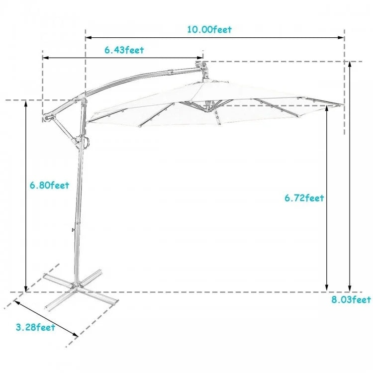 Summer Patio Luxury Bundle: 5-Pc Rattan Furniture Set  8-in-1 Water Slide & 10ft LED Offset Umbrella
