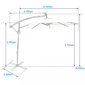 Summer Patio Luxury Bundle: 5-Pc Rattan Furniture Set  8-in-1 Water Slide & 10ft LED Offset Umbrella
