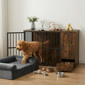Dog Crate Furniture & Cooling Gel Dog Bed for Small and Medium Dogs