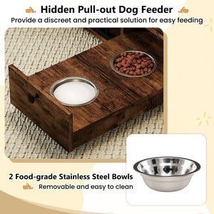 Dog Crate Furniture & Cooling Gel Dog Bed for Small and Medium Dogs