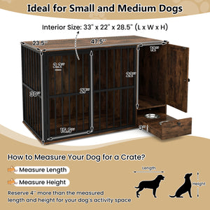 Dog Crate Furniture & Cooling Gel Dog Bed for Small and Medium Dogs
