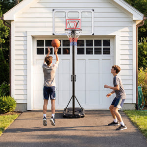 4.1-10 Feet Portable Basketball Hoop 18-Level Adjustable with Heavy Duty Fillable Base