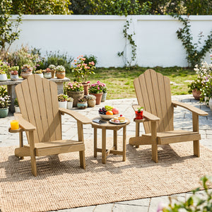 HIPS Adirondack Side Table with Weather-Resistant and Waterproof Top-Coffee