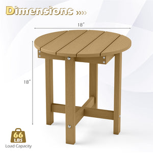 HIPS Adirondack Side Table with Weather-Resistant and Waterproof Top-Coffee