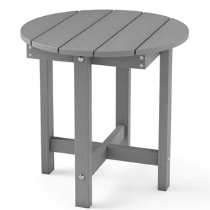 HIPS Adirondack Side Table with Weather-Resistant and Waterproof Top-Gray