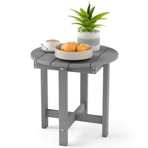 HIPS Adirondack Side Table with Weather-Resistant and Waterproof Top-Gray