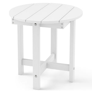 HIPS Adirondack Side Table with Weather-Resistant and Waterproof Top-White