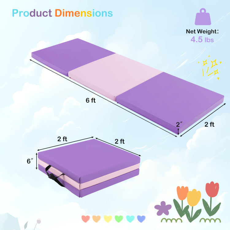 Octagon Tumbling Mat and Tri-Fold Gym Mat Set with Cover