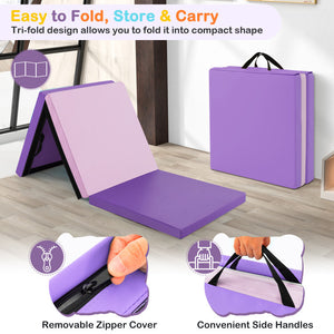 Octagon Tumbling Mat and Tri-Fold Gym Mat Set with Cover